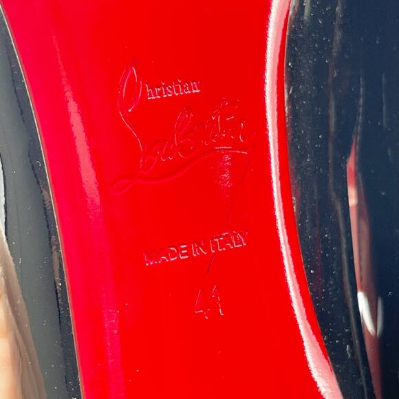 Christian Louboutin Pigalle Black Patent Leather Pointed Toe Heels Pumps EU 41 - Picture 12 of 12